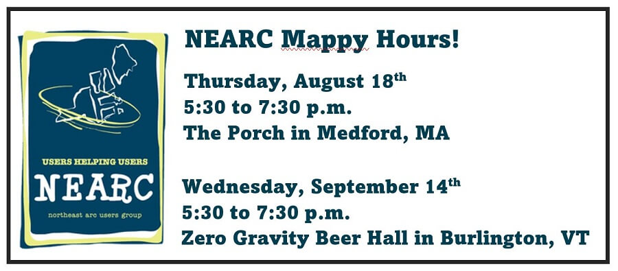 NEARC Mappy Hours | 18 Aug & 14 Sept