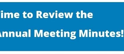 Annual Meeting Minutes Available for Review!